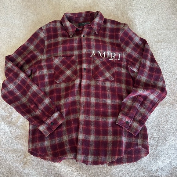 AMIRI Angel-Print Plaid Shirt - Picture 4 of 7